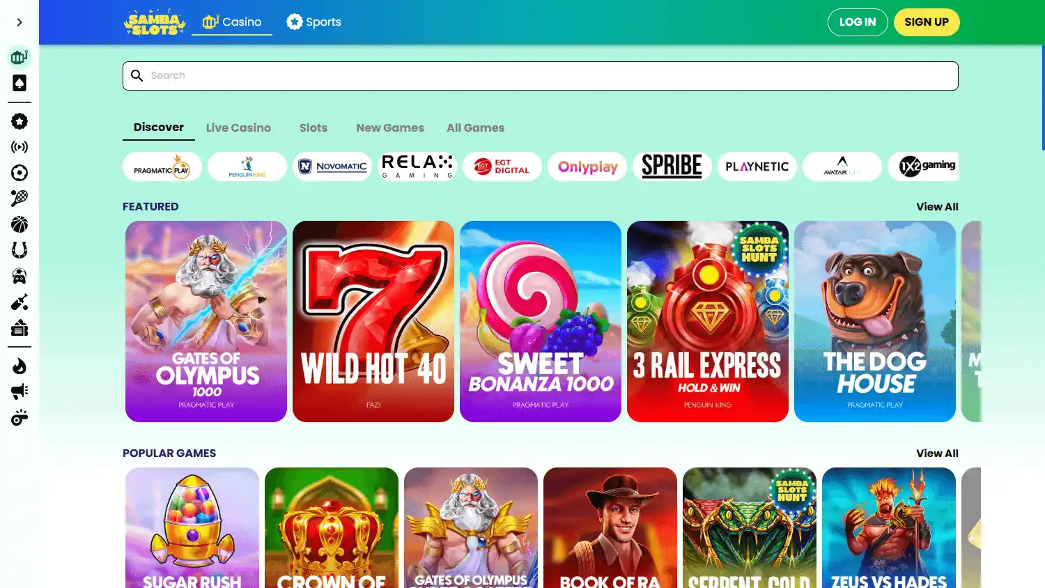 SambaSlots Casino screenshot 2