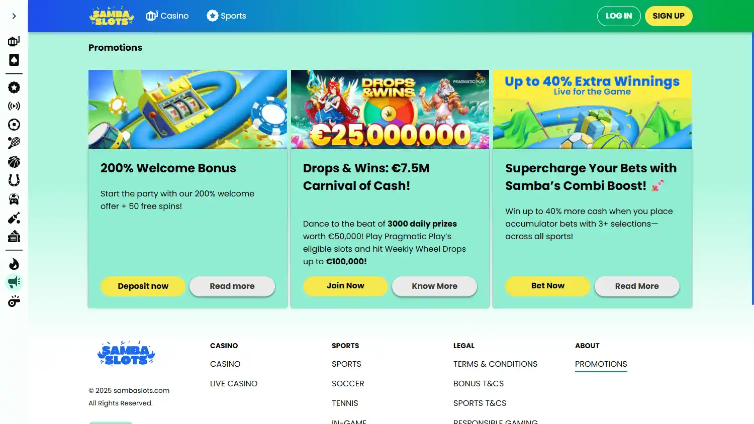 SambaSlots Casino screenshot 3