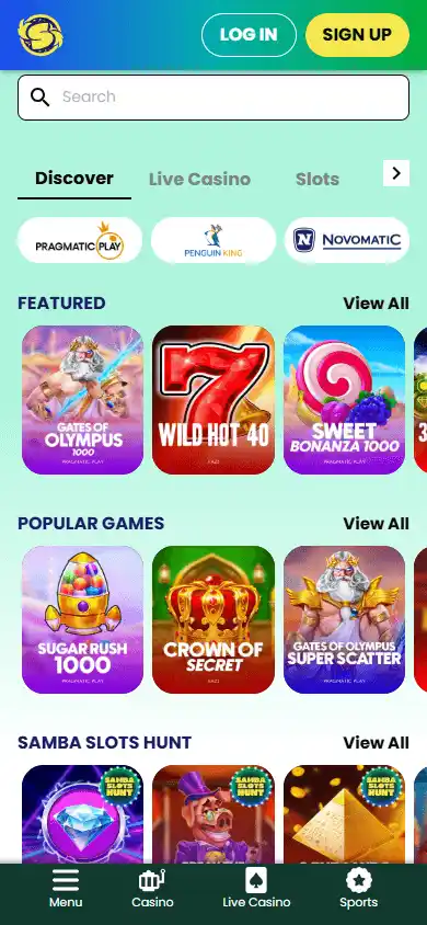 SambaSlots Casino screenshot 5