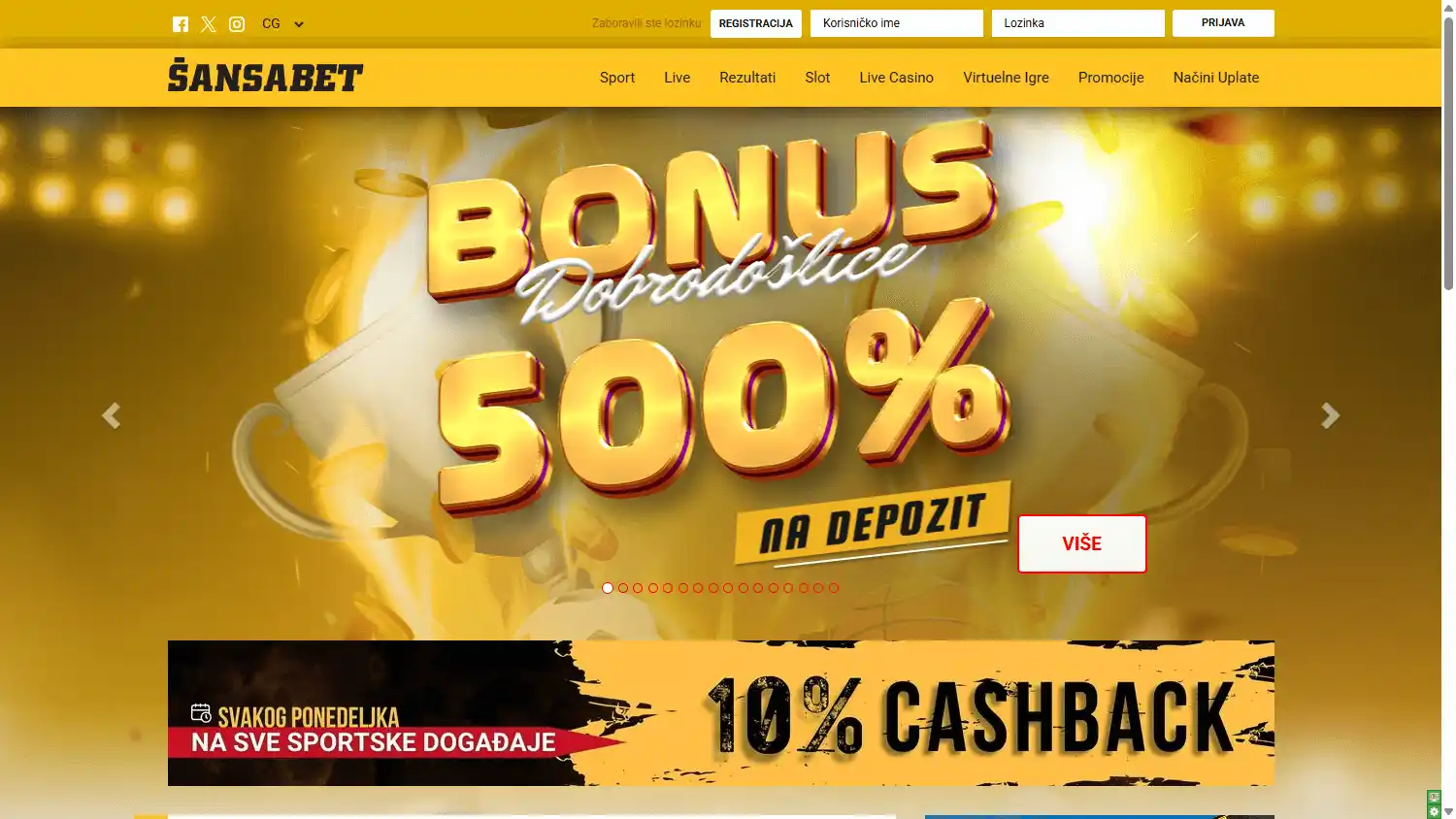 Sansabet Casino screenshot 1