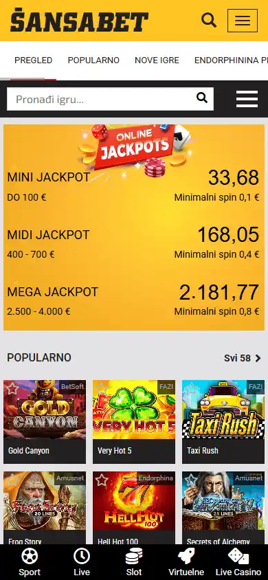 Sansabet Casino screenshot 5