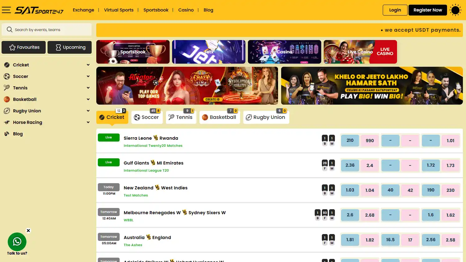 SAT Sport247 Casino screenshot 1