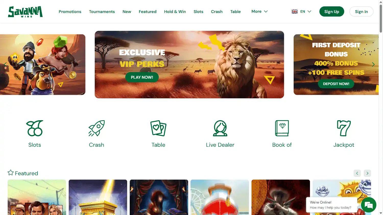 Savanna Wins Casino screenshot 1