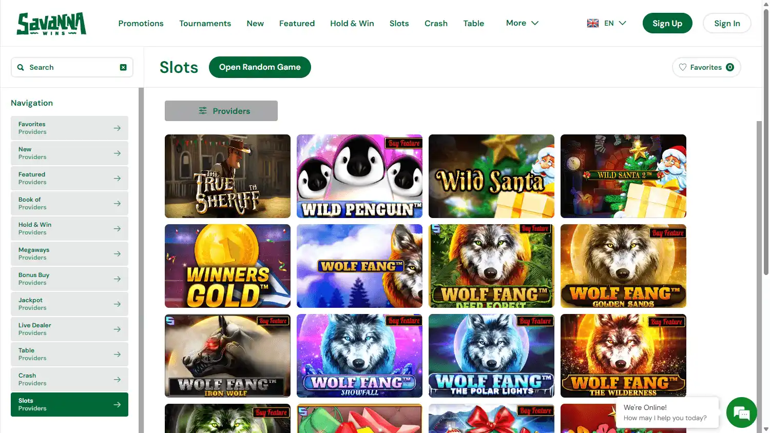 Savanna Wins Casino screenshot 2