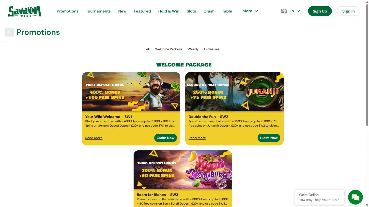 Savanna Wins Casino screenshot 3