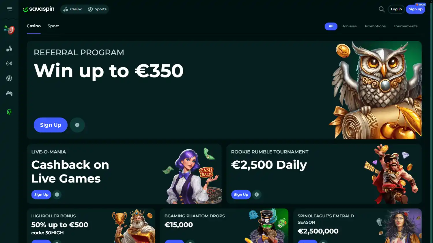Savaspin Casino screenshot 1