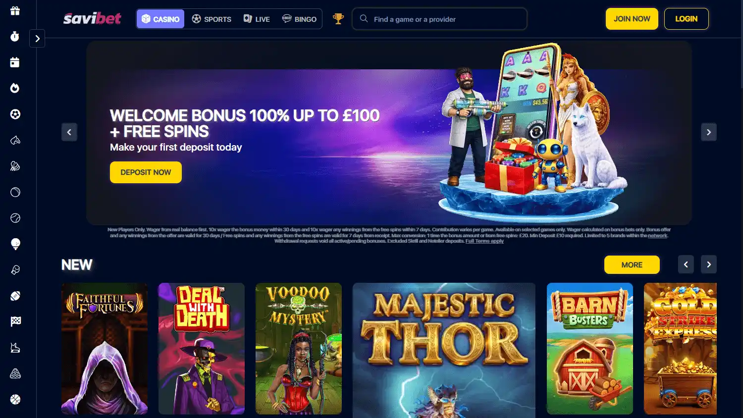 SaviBet Casino screenshot 1