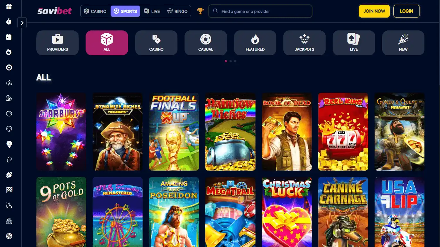 SaviBet Casino screenshot 2