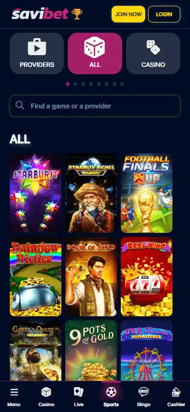SaviBet Casino screenshot 5
