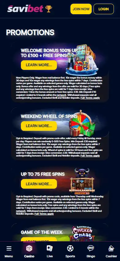 SaviBet Casino screenshot 6