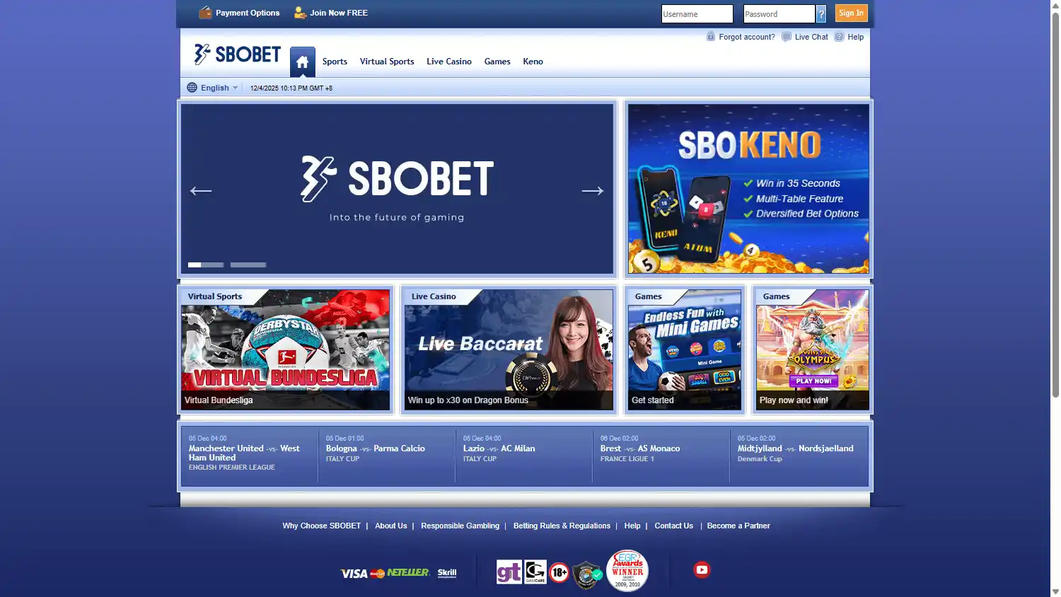 SboBet Casino screenshot 1