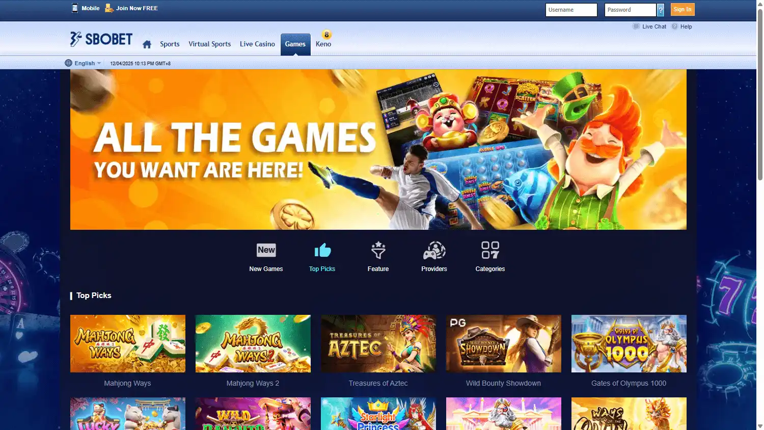 SboBet Casino screenshot 2