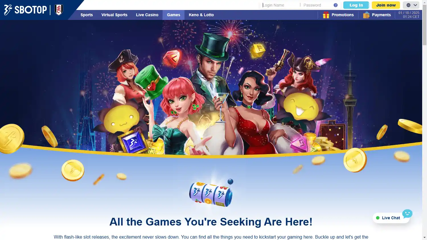 SBOTOP Casino screenshot 2