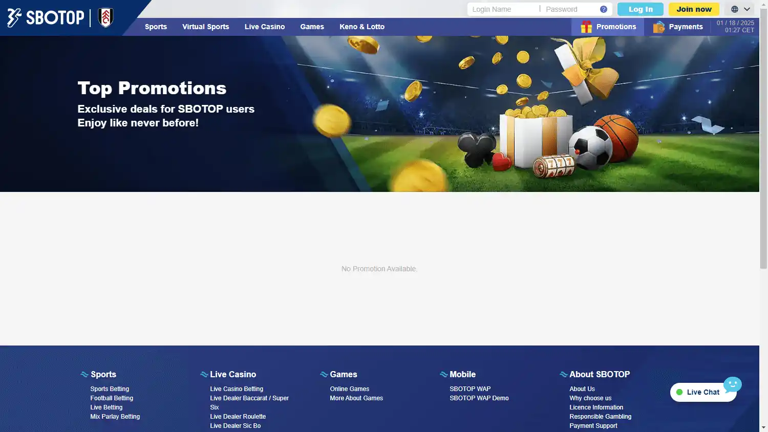SBOTOP Casino screenshot 3
