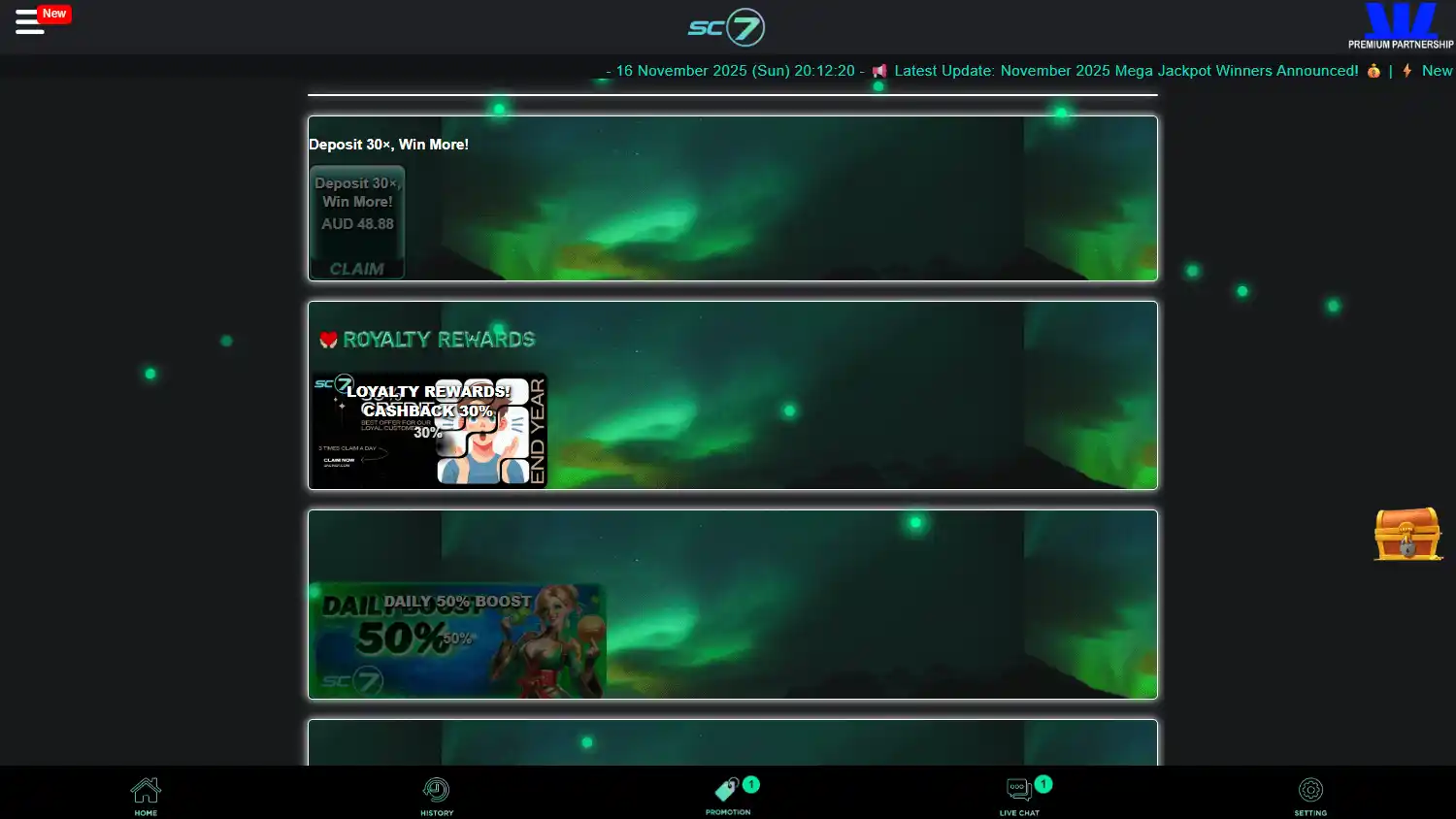 SC7 Casino screenshot 2