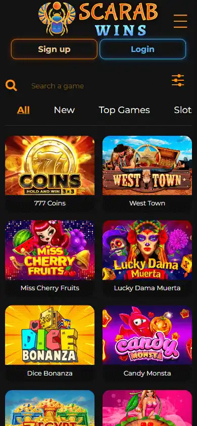 Scarabwins Casino screenshot 5