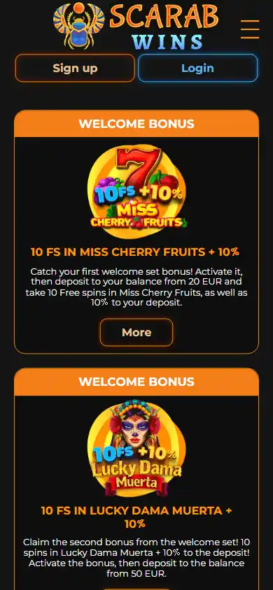Scarabwins Casino screenshot 6