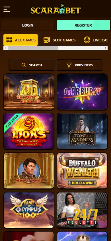 Scarawins Casino screenshot 5