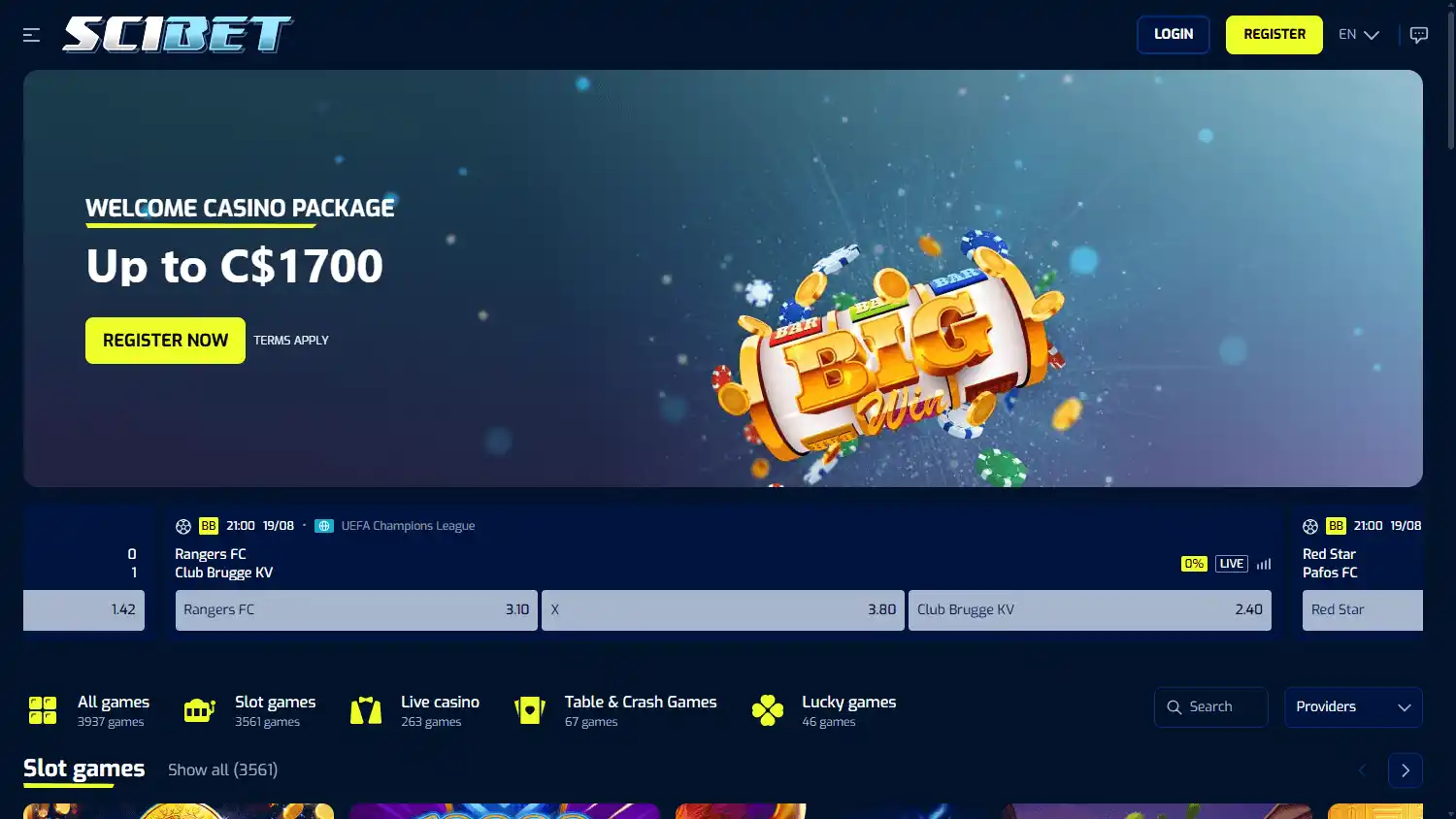 Scibet Casino screenshot 1