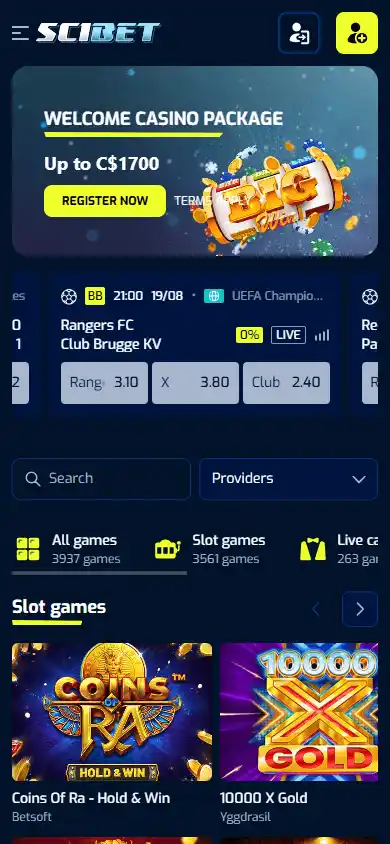 Scibet Casino screenshot 4