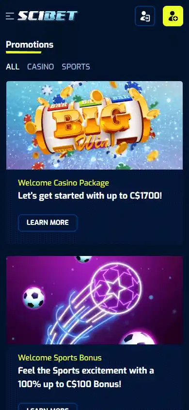 Scibet Casino screenshot 6