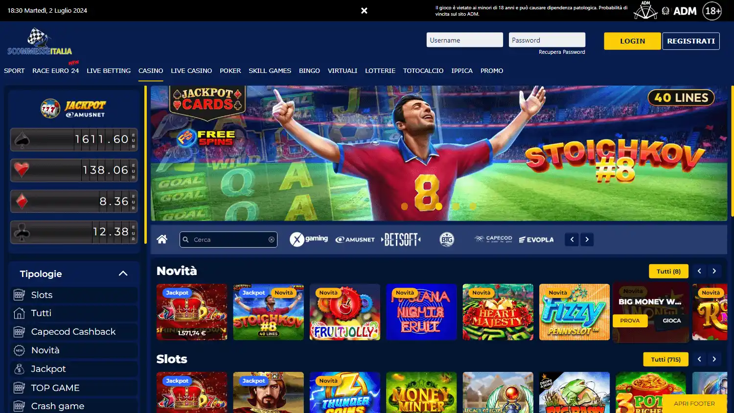 Scommesseitalia Casino screenshot 1