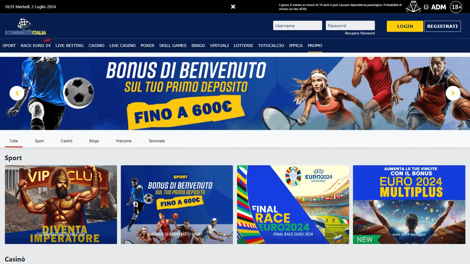 Scommesseitalia Casino screenshot 2