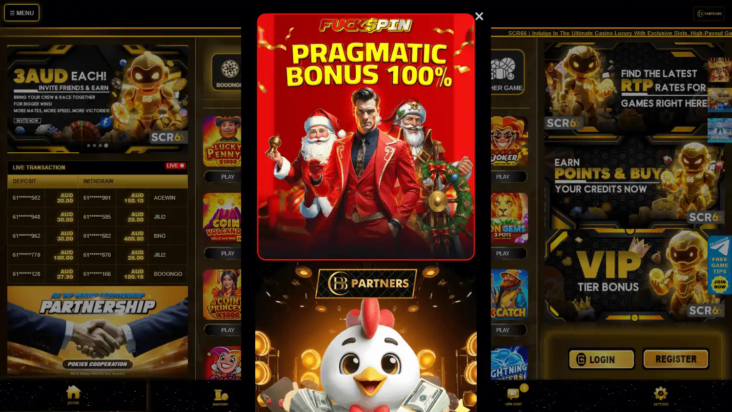 SCR66 Casino screenshot 1