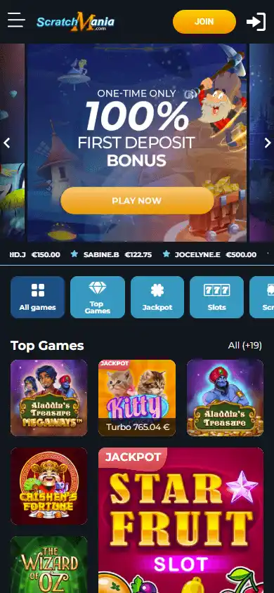 ScratchMania Casino screenshot 3