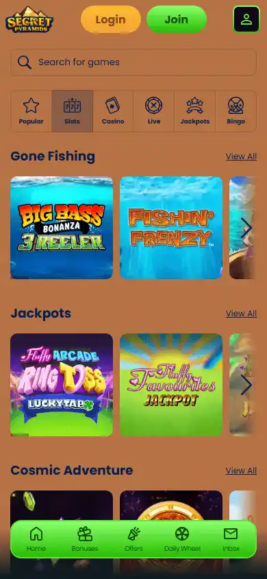 Secret Pyramids Casino screenshot 5