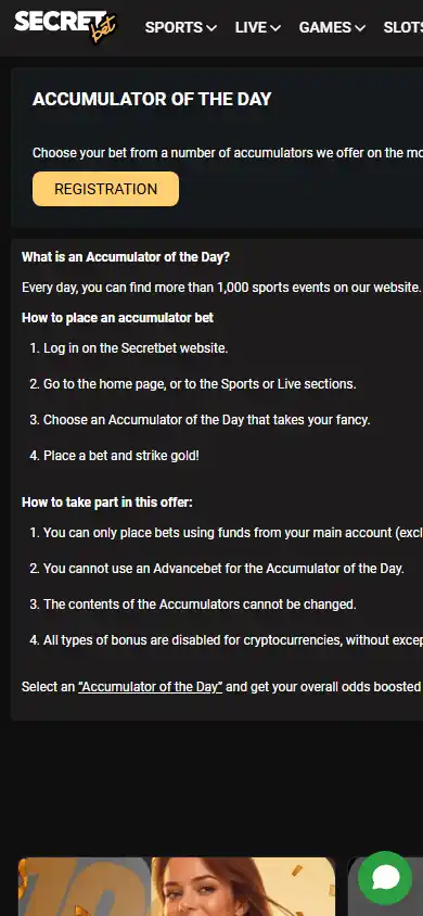Secretbet Casino screenshot 4