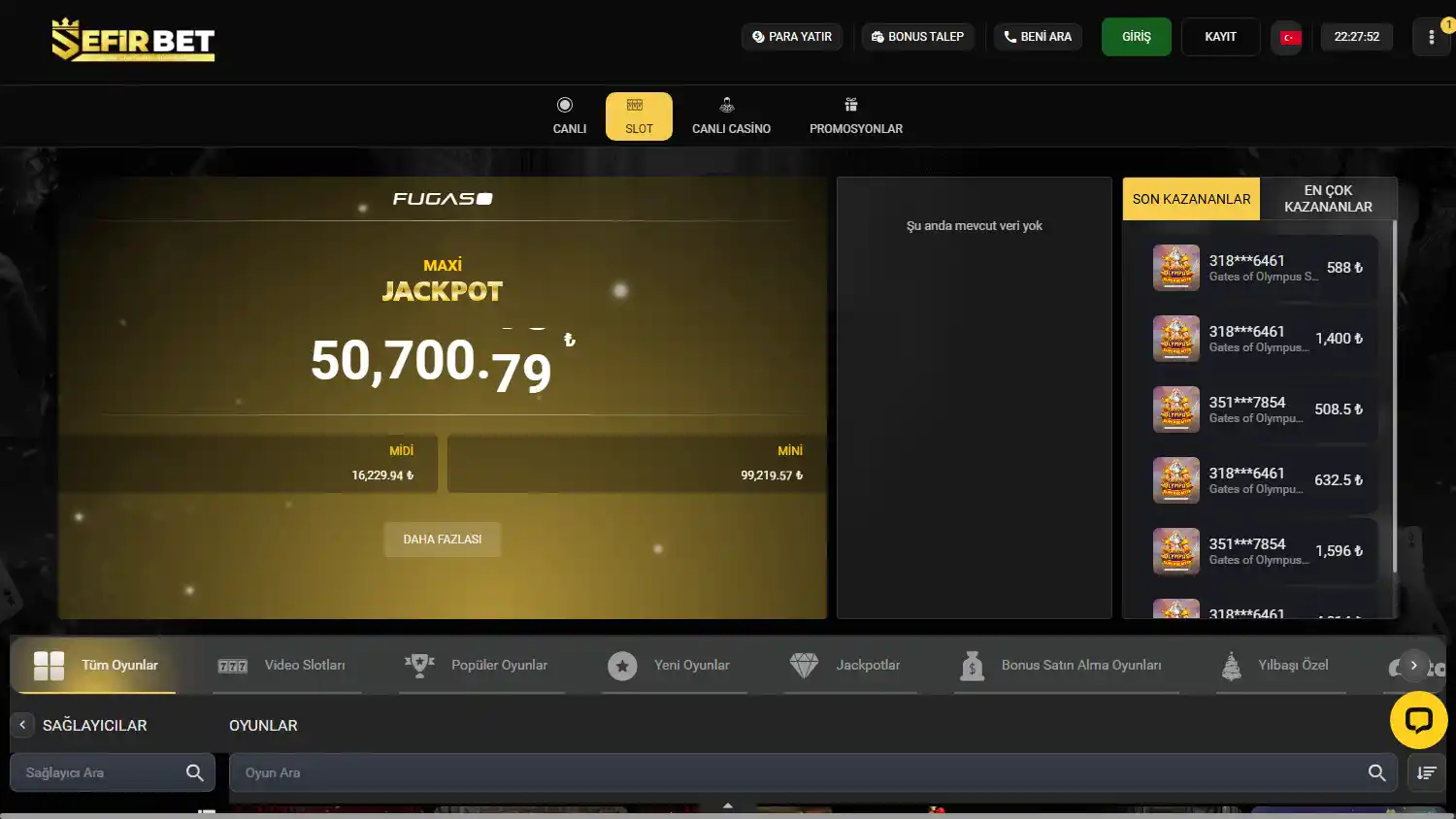 SefirBet Casino screenshot 2