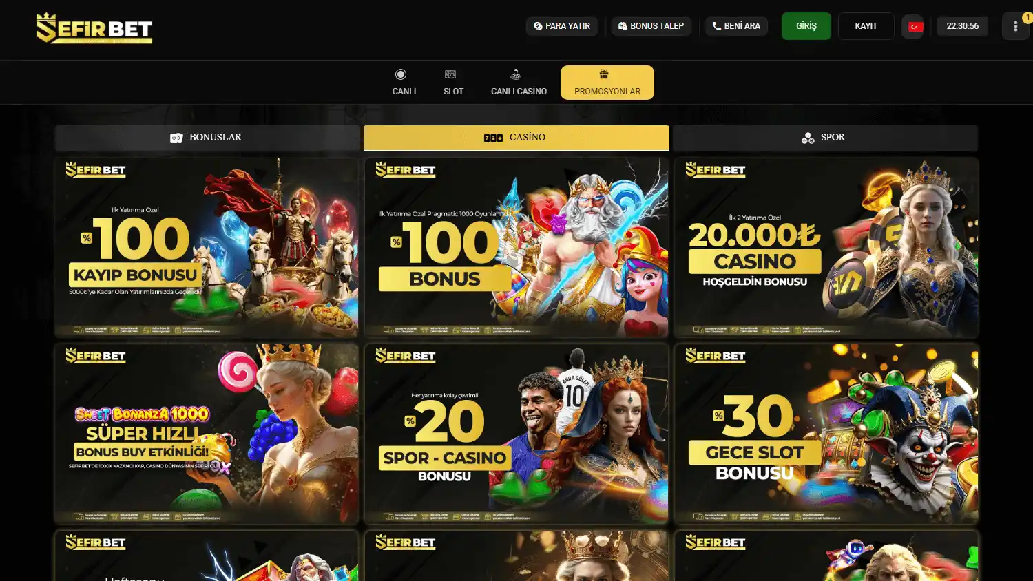 SefirBet Casino screenshot 3