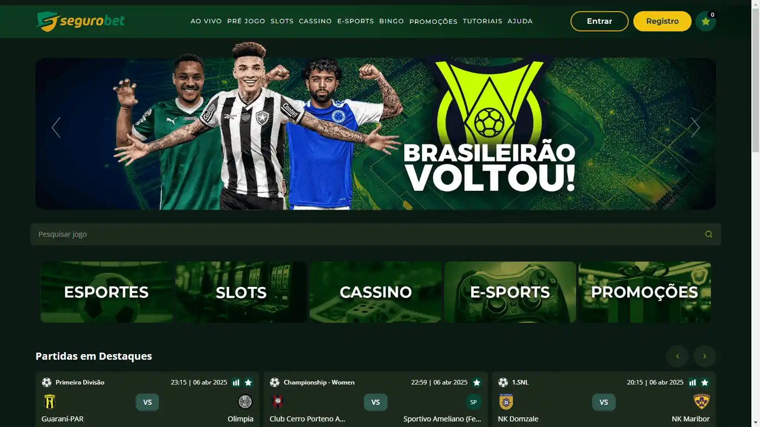 SeguroBet Casino screenshot 1