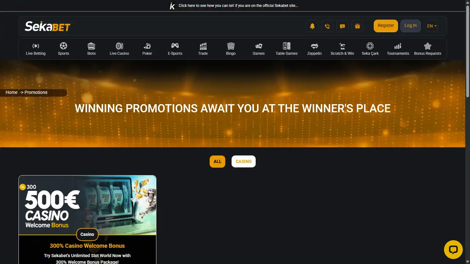 Sekabet Casino screenshot 3