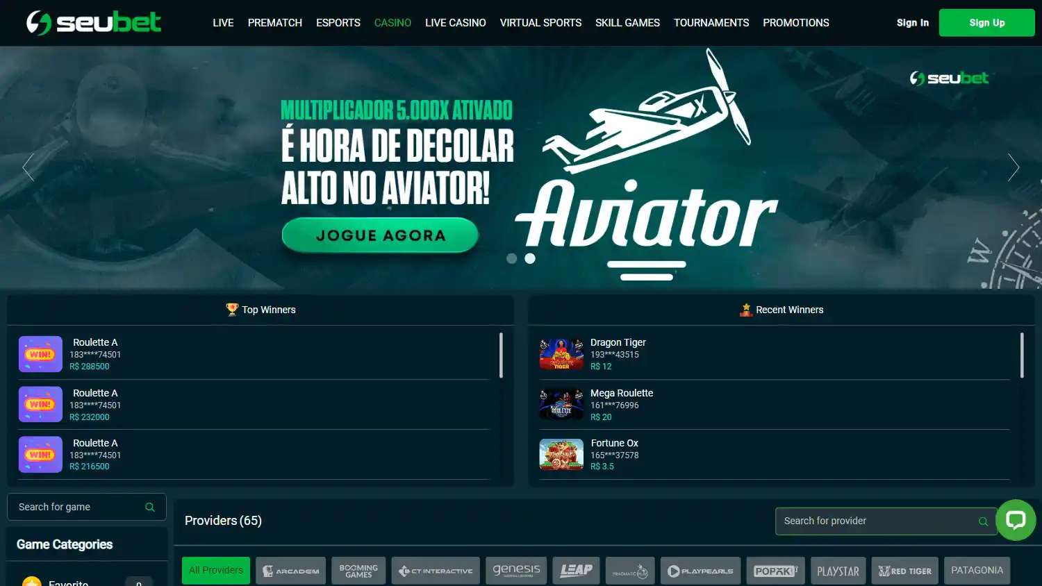 SeuBet Casino screenshot 2
