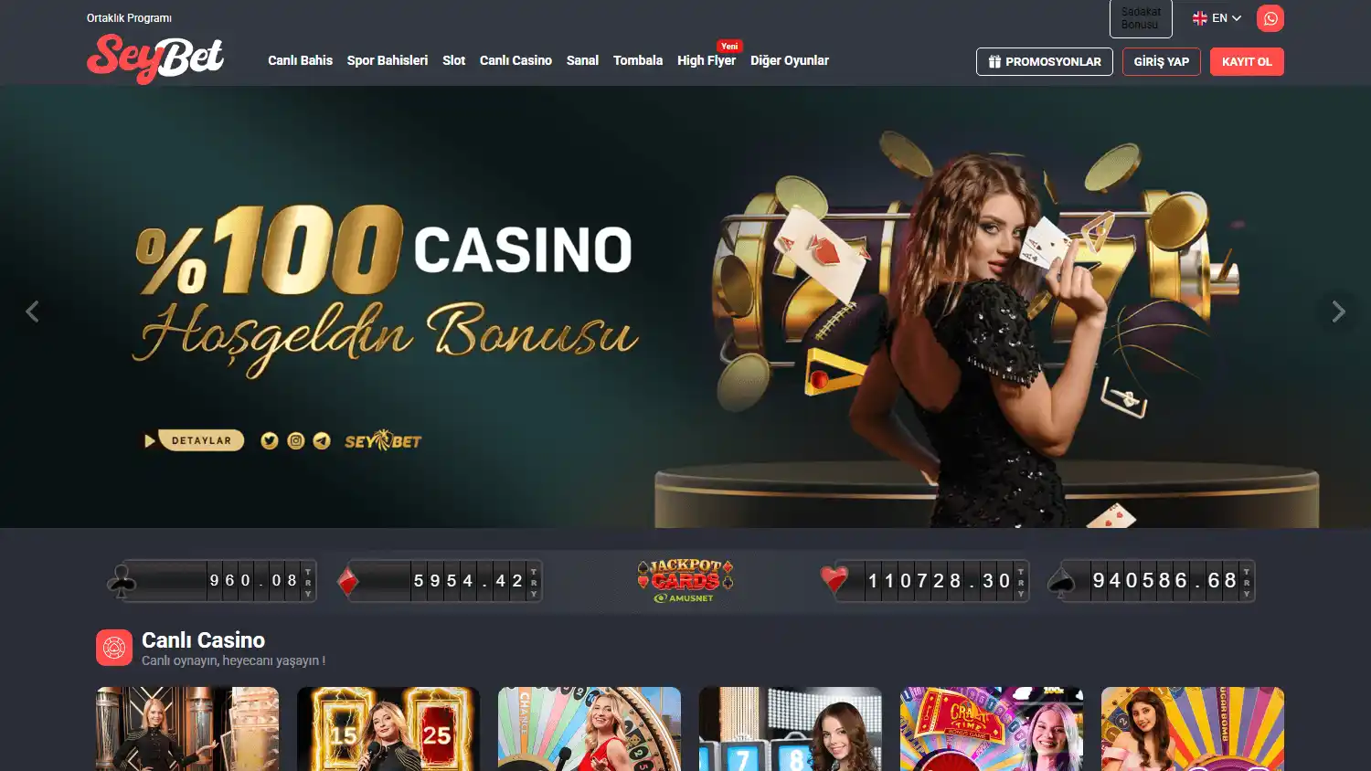 SeyBet Casino screenshot 1