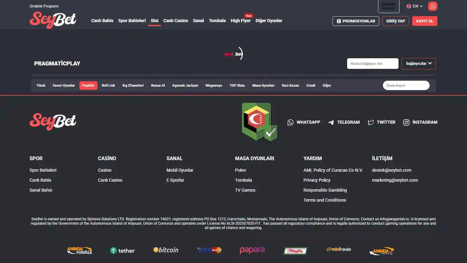 SeyBet Casino screenshot 2