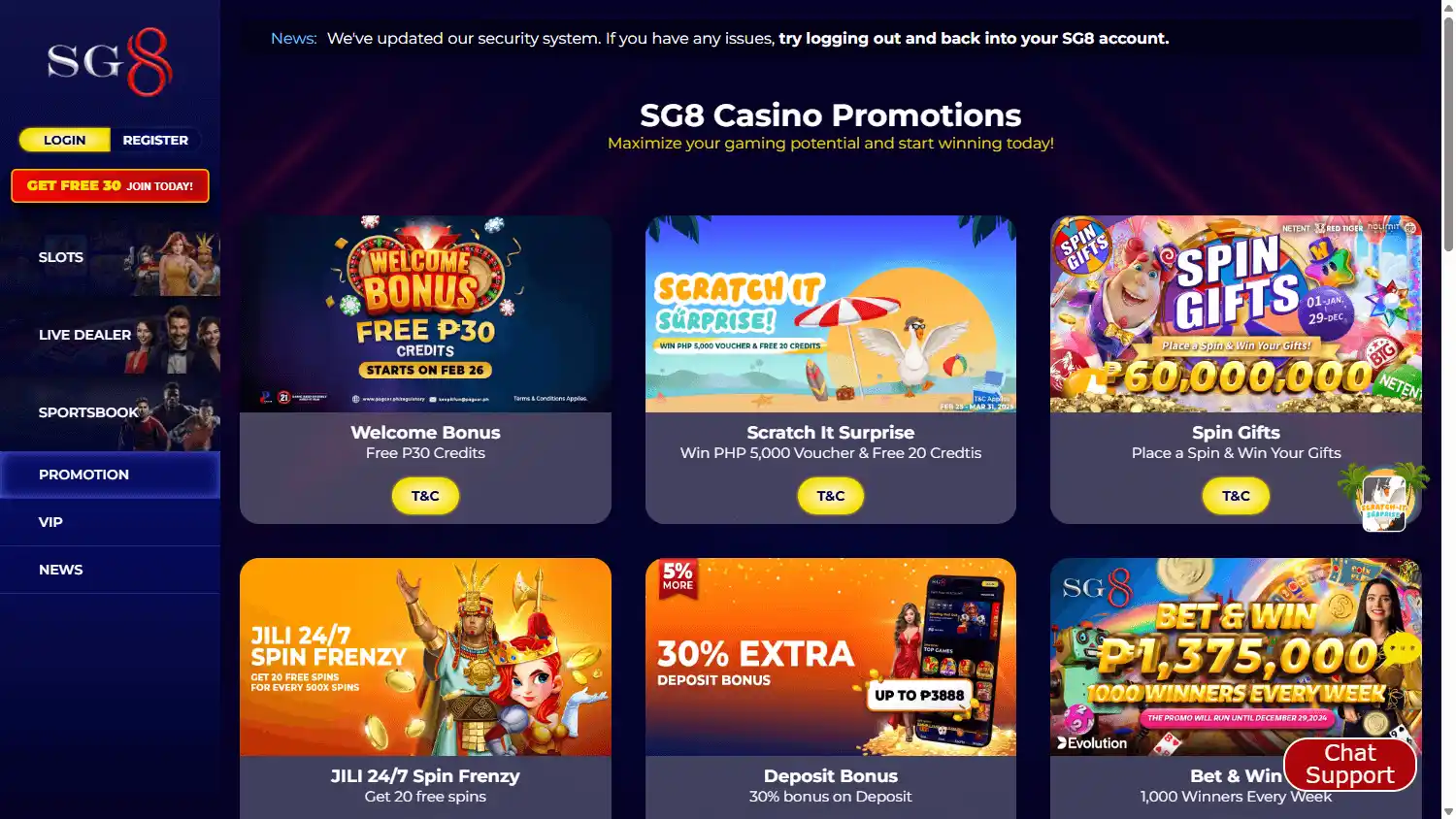 SG8 Casino screenshot 4