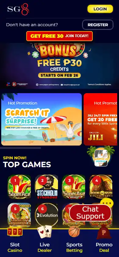 SG8 Casino screenshot 5
