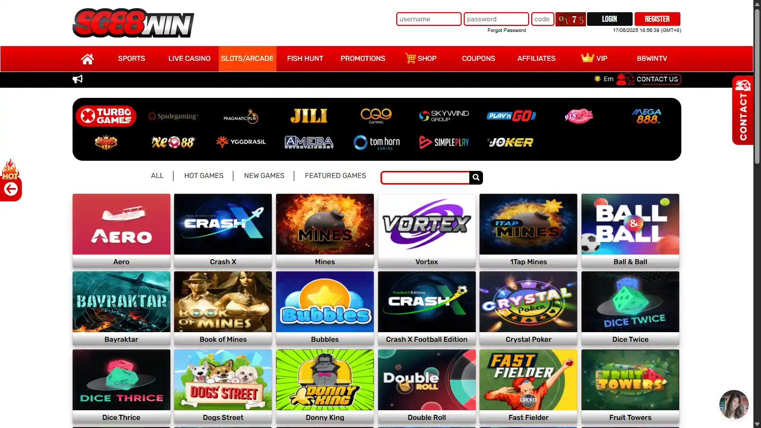 SG88Win Casino screenshot 2
