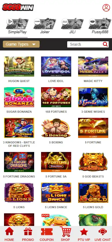 SG88Win Casino screenshot 5