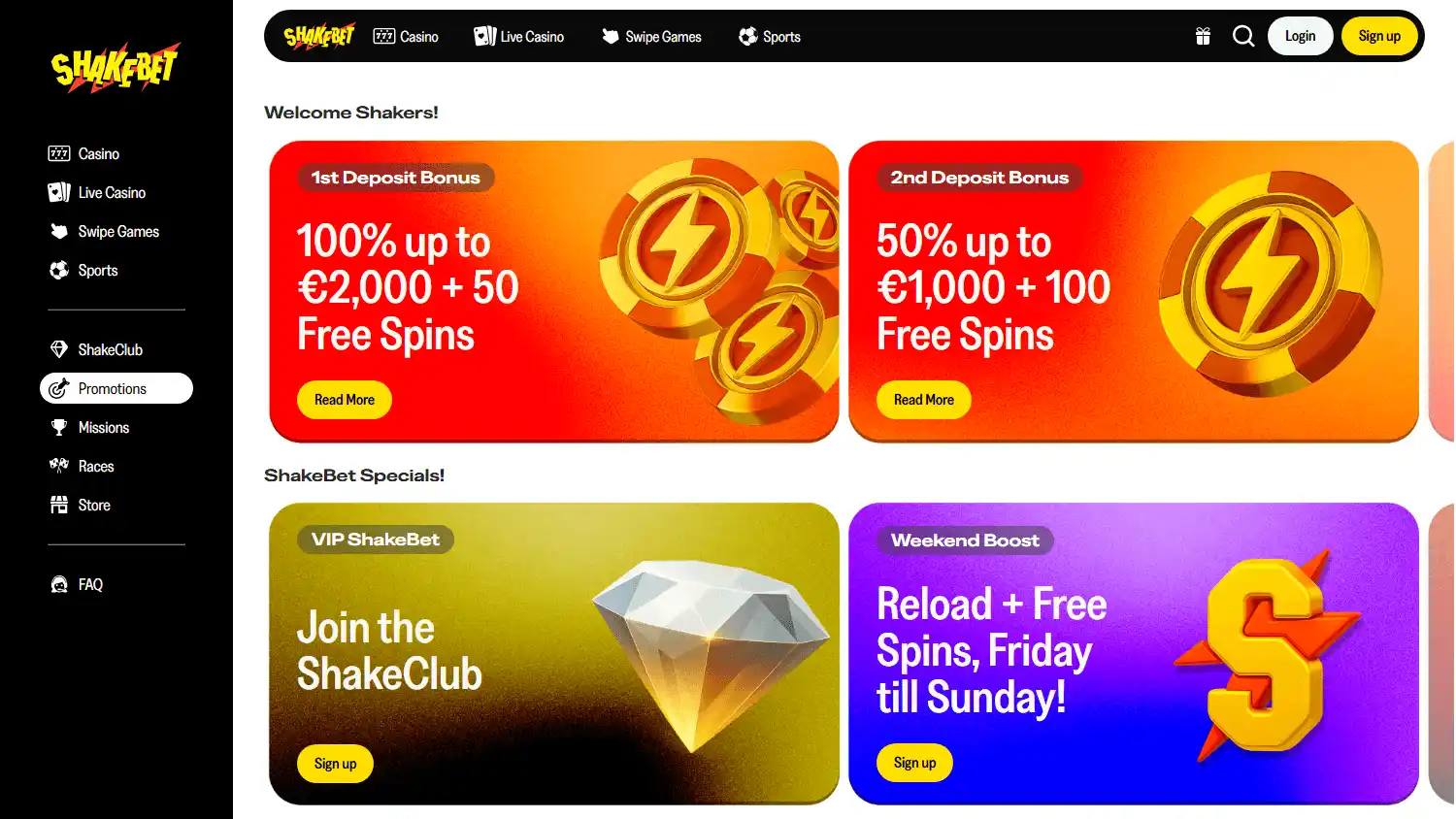 ShakeBet Casino screenshot 3