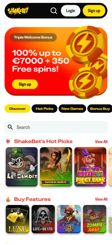 ShakeBet Casino screenshot 5