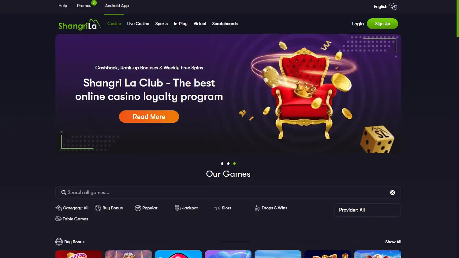 Shangri La Casino screenshot 2