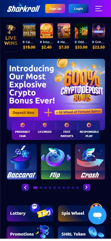 Sharkroll Casino screenshot 4