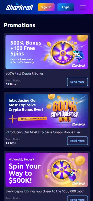 Sharkroll Casino screenshot 6