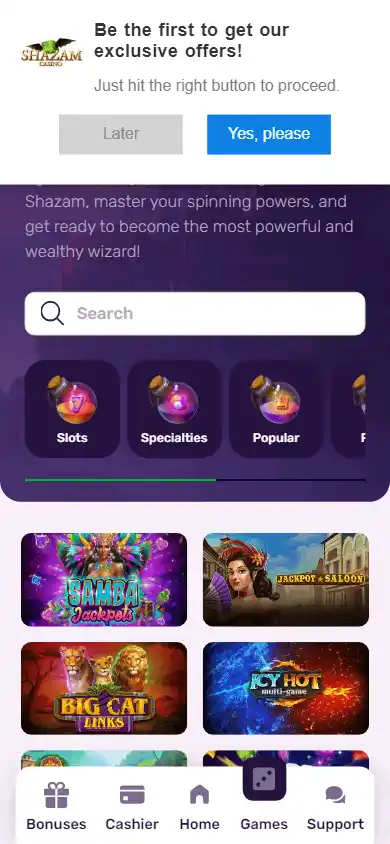 Shazam Casino screenshot 5
