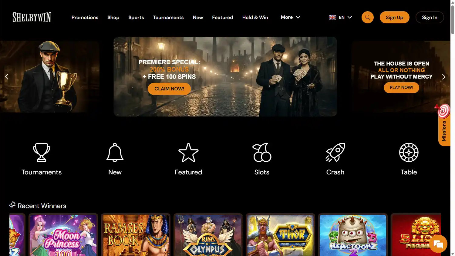 ShelbyWin Casino screenshot 1
