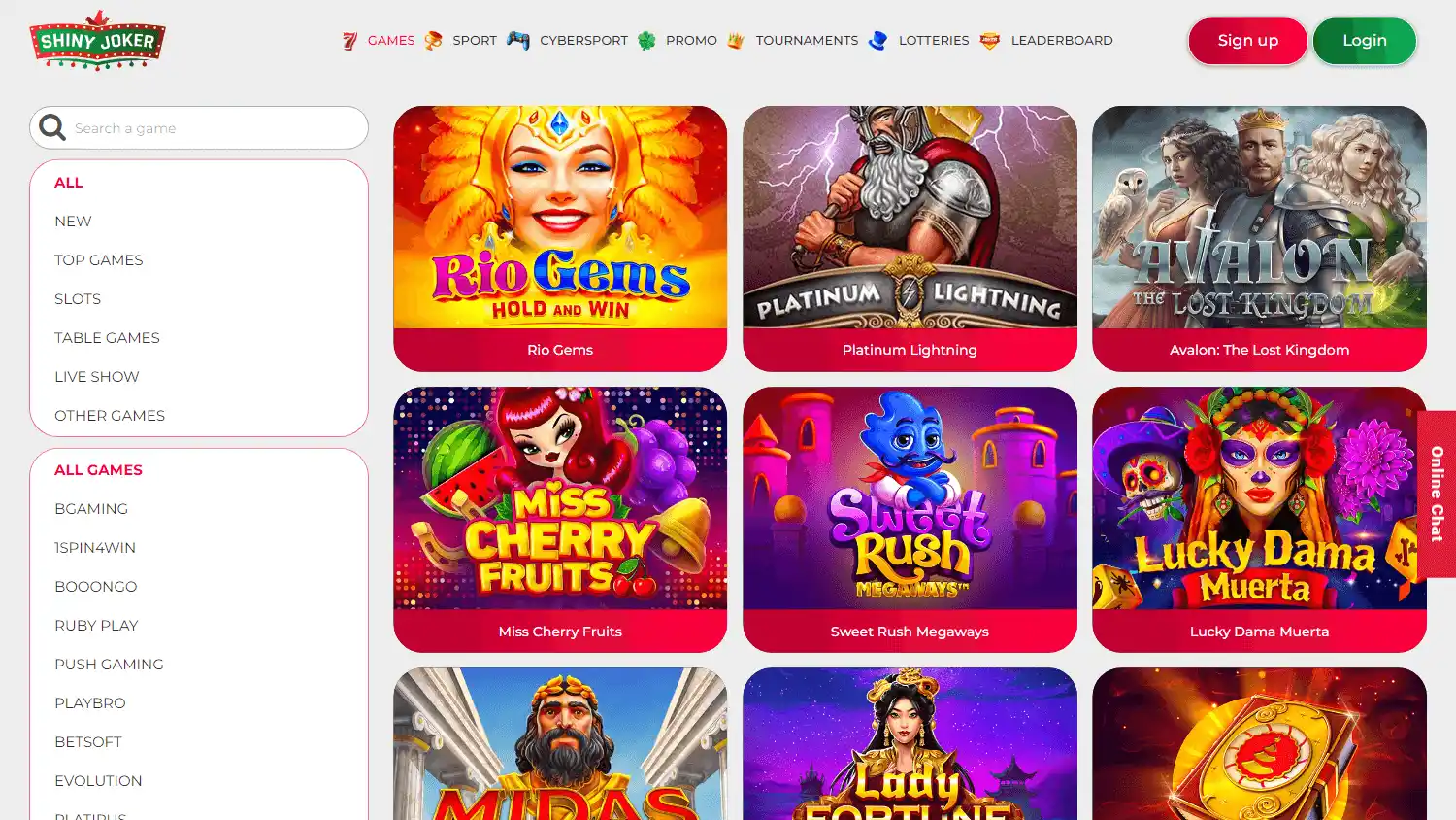 Shiny Joker Casino screenshot 1